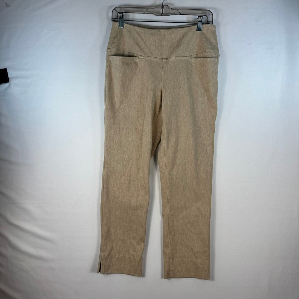 J. Jill Wearever Slim Leg Crop Pants Tan Heathered Stretch Petite Small